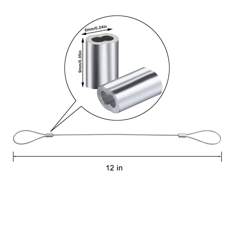 [Australia - AusPower] - 10 Pack Adjustable Cable Tether Universal Computer Adapter Lock Kit DIY Kit Stainless Steel wiht Nylon Coat Tether Computers Adapters/Dongles/HDMI Adapter/VGA Adapter/DP Adapter/Mac Adapter 10 