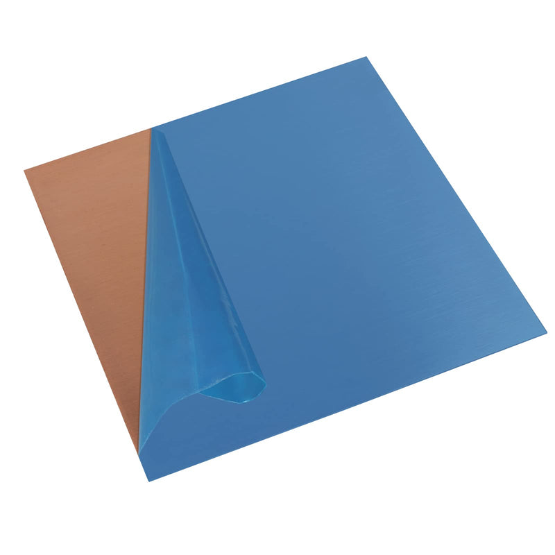 1 Pieces 99.9% Pure Copper Sheet, 12" x 12", 18 Gauge(1mm) Thickness, Film Attached Copper Plate, Great for Jewelry, Crafts, modelers 1 12" x 12", 18 Gauge(1mm)
