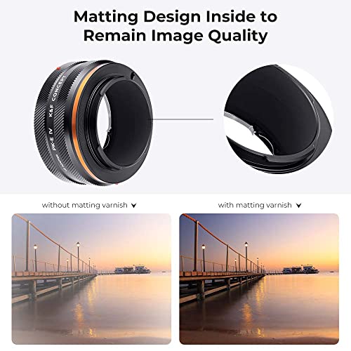K&F Concept IV PRO Pentax K-NEX Lens Mount Adapter Manual Focus Compatible with Pentax K Series and AF Series Lens to Sony-E NEX Mount Camera Body with Matting Varnish Design