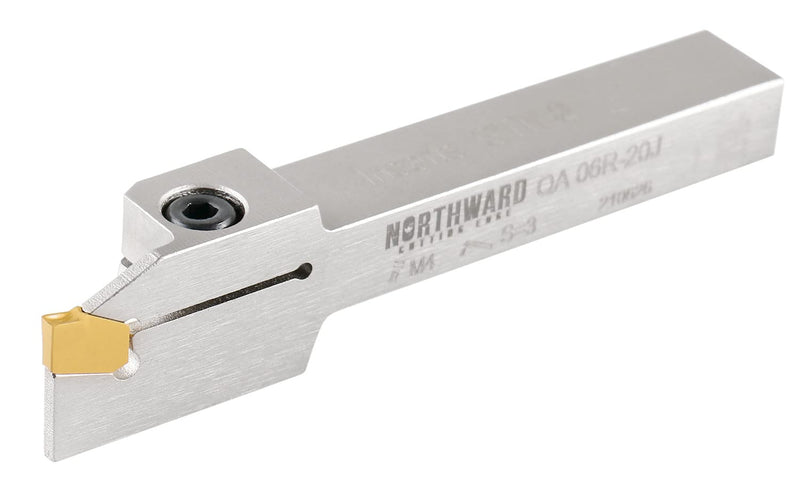 [Australia - AusPower] - Accusize Industrial Tools 3/8'' by 1/2'' Heavy Duty Indexable Grooving/Parting Holder with a Gtn-2 Tin Coated Carbide Insert, 2415-5022 1/2" x 3/8" 
