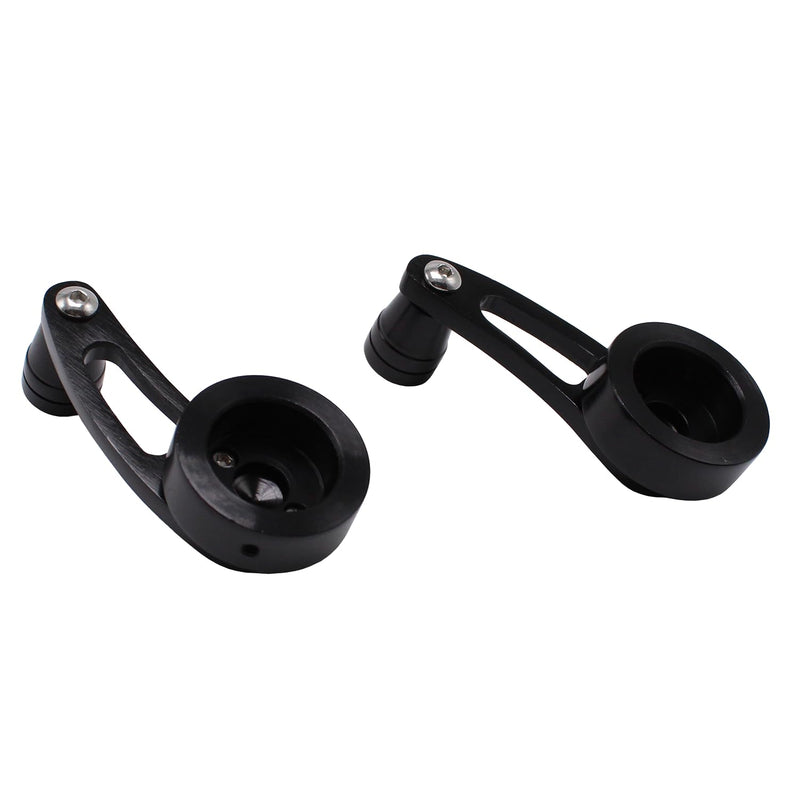 [Australia - AusPower] - Black Billet Aluminum 3" Window Crank Handle Kit Hot Rod Set of 2 Fits for Chevy Ford Chrysler Black 