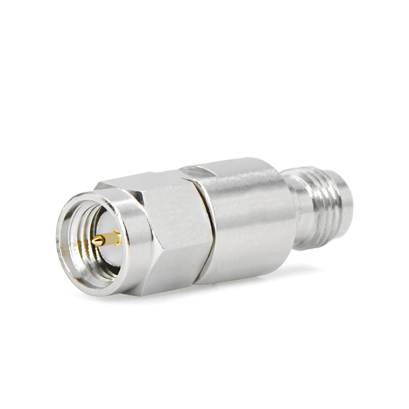 TOJOIN 12.4GHz 3dB RF Coaxial Attenuator 2W 50Ohm SMA Male to Female RF Coaxial SMA Attenuator Fixed Attenuator 2 Pieces Copper Attenuator