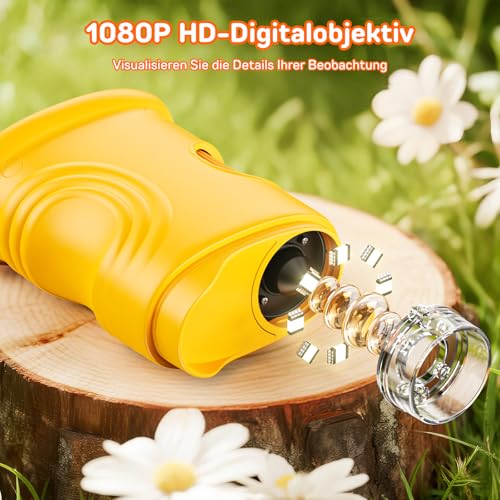 Ashfly Digital Microscope for Children, [1000x Magnification] 4K Portable Pocket Microscope for Garden, Forest & Experiments, Children's Microscope with HD 2.0 Inch Screen [Includes Photo Function