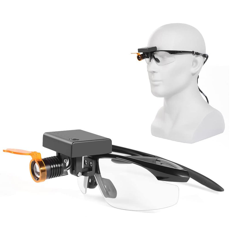 [Australia - AusPower] - BONEW Global-Dental Head Lamp Optical Filter Include Normal Glasses in One Set (3W) 3.0 Watts 