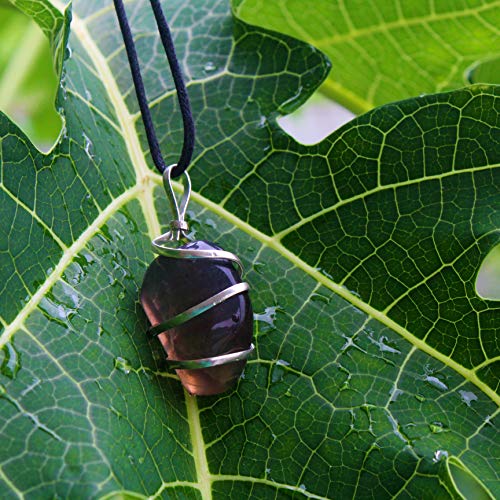 Ayana Crystals Fluorite Pendant Necklace – Natural Rainbow Fluorite Crystal for Clarity & Balance, Heart and Third Eye Chakra, Ethically Sourced, Ideal Pisces Birthstone Jewelry