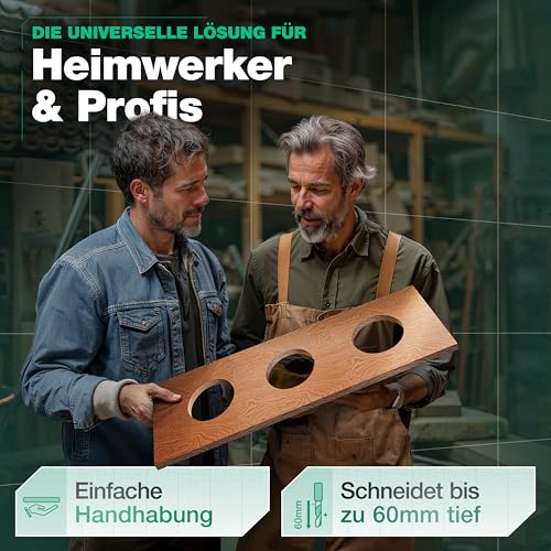 12 Piece Wooden Circle Cutter Set 40-120mm Adjustable Hole Cutter | Tungsten Carbide Knife for Wood, Plastic and Plasterboard with Storage Box Circle cutter 12-piece set