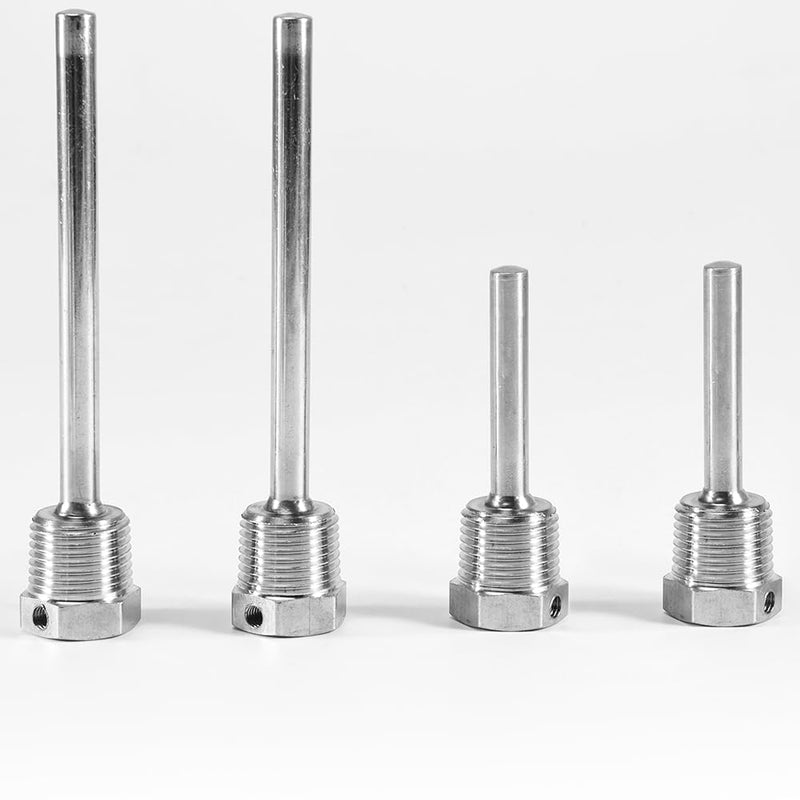 [Australia - AusPower] - 2 pieces 300 mm immersion sleeve, stainless steel immersion sleeves with locking screw, G 1/2 inch thread for temperature sensor, protective tube for temperature sensor, immersion protection tubes for 300mm 