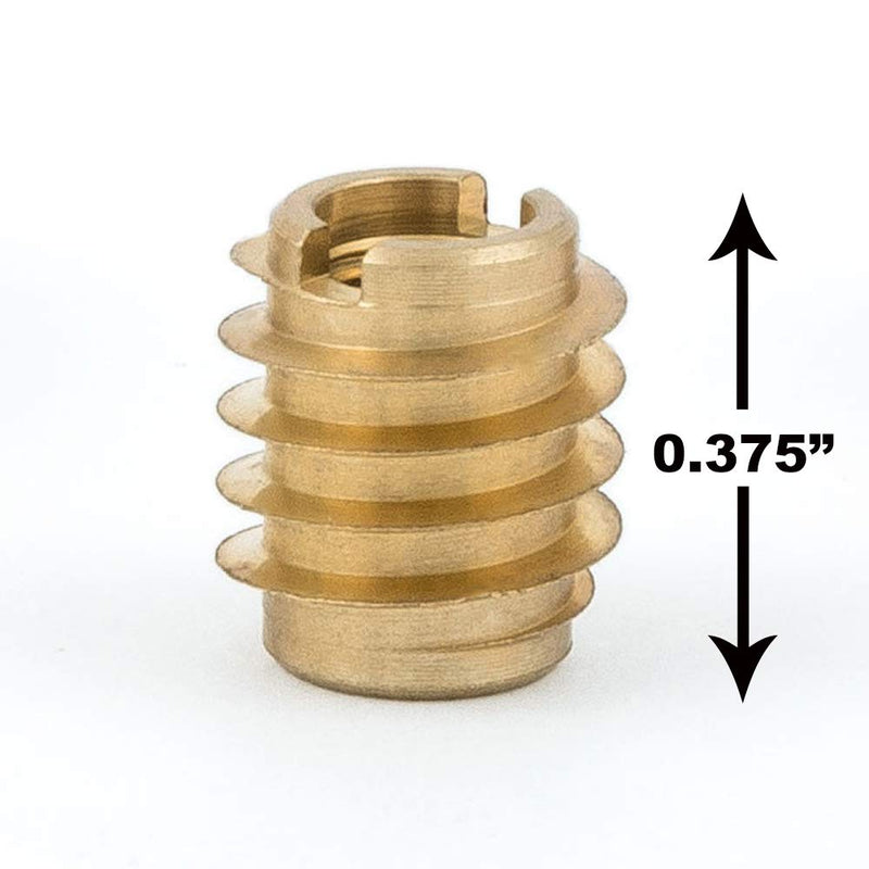 [Australia - AusPower] - E-Z LOK 400-008 Threaded Inserts for Wood, Installation Kit, Brass, Includes 8-32 Knife Thread Inserts (10), Drill, Installation Tool 8-32 Knife Thread Inserts (10) 