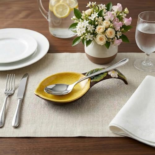 Summer Cottage Lemon Spoon Rest, 9.25-inch Length