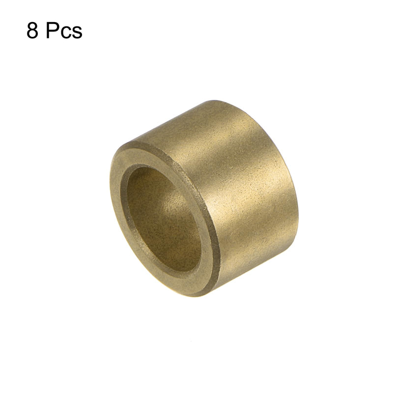 [Australia - AusPower] - uxcell 8pcs Sleeve (Plain) Bearings 8mm Bore x 12mm OD x 8mm Length, Self-Lubricating Sintered Bronze Bushings 8 