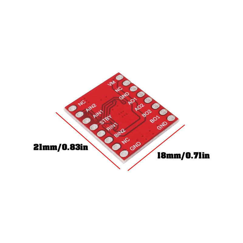 EMSea 5pcs DC Motor Driver Board DRV8833 for TB6612FNG Computer Motor Fan Light 21x18mm