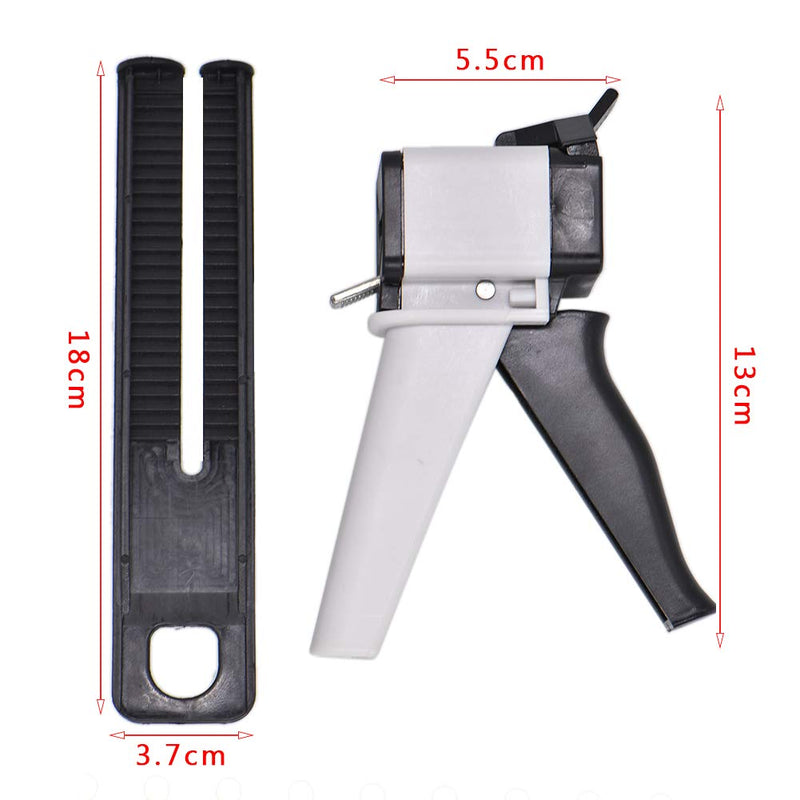 [Australia - AusPower] - Angzhili Dental Impression Mixing Dispenser Dispensing Gun 1:1/2:1 Ratio,Manual Dual Cartridge Applicator Gun Applied to 50ml 