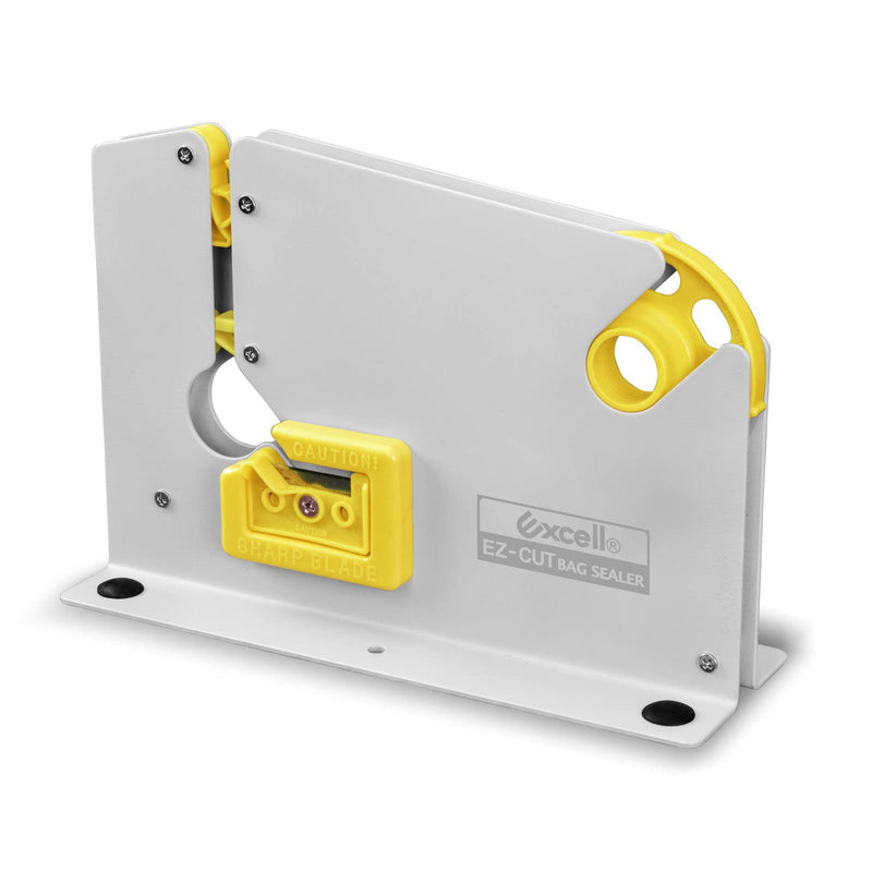 Excell ET-609K Metal Tape Bag Sealer with Trimmer Blade: Fits 9 mm Tape, Ideal for Sealing Candy, Bread, and Meat. Easy to Cut and Trim Bags. Durable, Table-mountable. Includes Sealer and Tape roll.