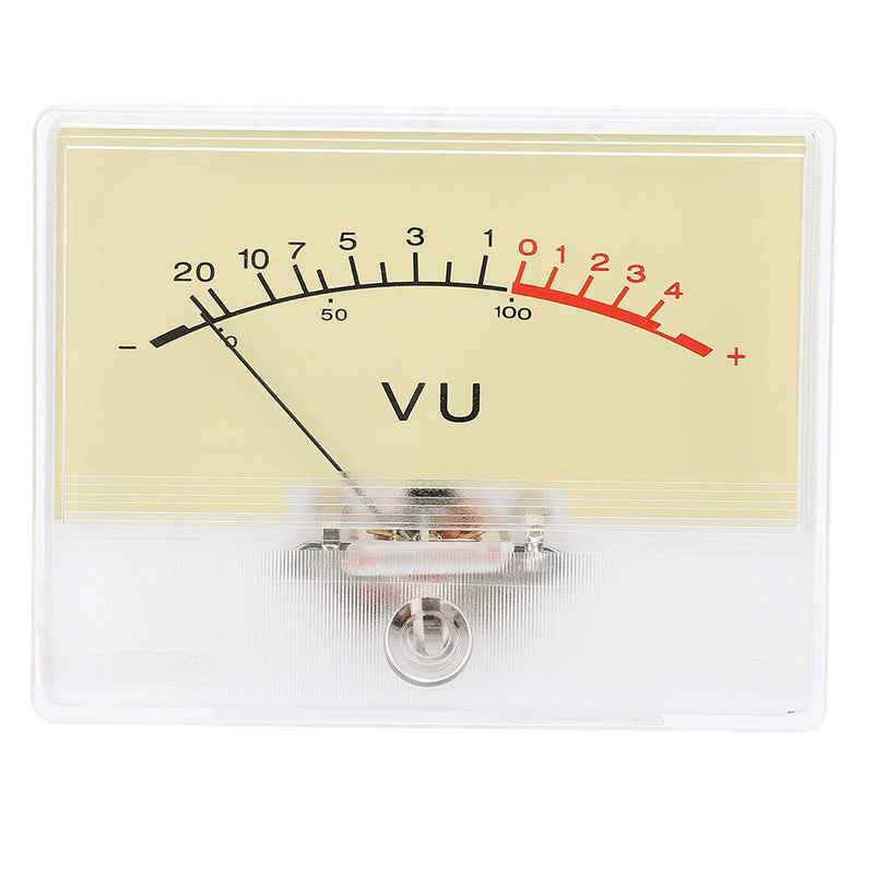 [Australia - AusPower] - T‑90 VU Meter Header DB Test Meter Amplifier Level Meter With White Light Bulb Audio ABS Material for Recording Studio Car Audio Transform 