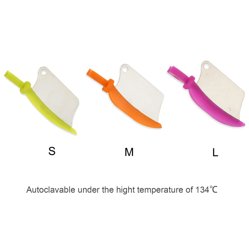 [Australia - AusPower] - Angzhili 120Pcs/3 Box Dental Plastic Wedge with Metal Blade,Proximal Wedge for Fill Tooth,3 Sizes 