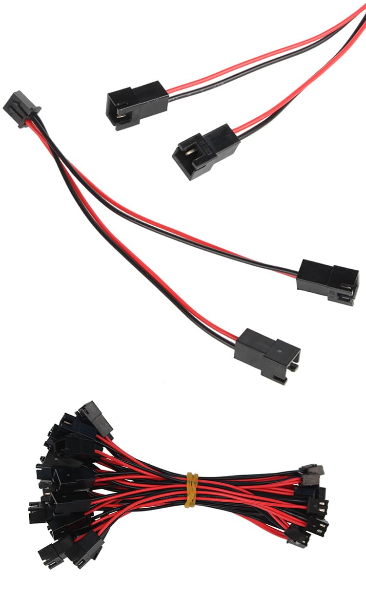 [Australia - AusPower] - 5Pcs 3D Printer Mainboard Y Splitter 1 to 2 Extension Connector Wires Cooling Fan XH2.54 Terminal Connector Cables 