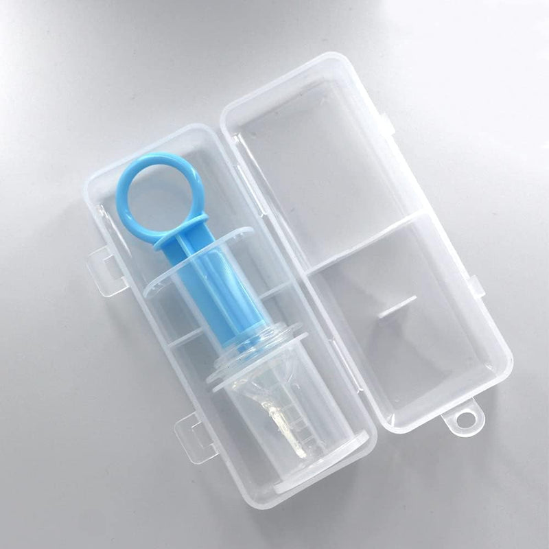Pet Medicine Liquid Syringe Blue Soft Tip Plastic Feeding Tool for Puppy Dog Cat Kitten