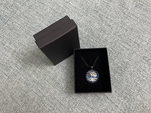 Saint Michael Pendant Necklace for Men Women,The Archangel St Michael Protection Necklace Mens Womens Jewelry Necklace Gift Black Link Chain Religious Necklace 20'' Chain+2'' Extender Come Gift Box
