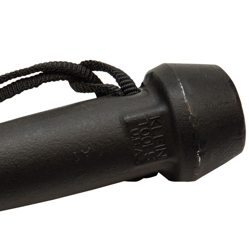 [Australia - AusPower] - Klein Tools 3256TT Broad-Head Bull Pin, Made in USA, Forged, Heat-Treaded Steel With Black Finish and Tether Hole, 1-1/16-Inch Broad Head 1-1/6-Inch x 10-Inch 