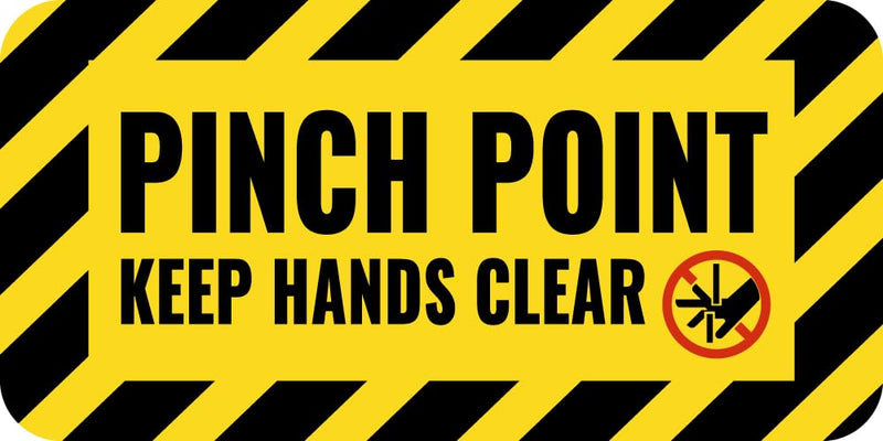 [Australia - AusPower] - Pinch Point Stickers (small) | Pinch Point Warning Sticker| Safety Label | Powered Machinery and Equipment - Heavy-Duty, Ultra Durable – USA Made (2x1 inch), 20 Labels 20-Pack 