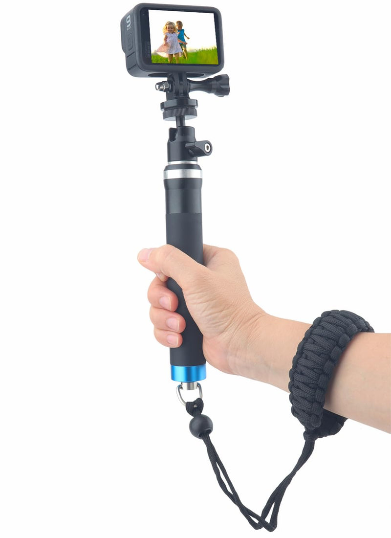 [Australia - AusPower] - Paracord Camera Wrist Strap Lanyard with Screw for Insta 360 X3, Ace Pro, DSLR Cameras, Selfie Sticks Black 