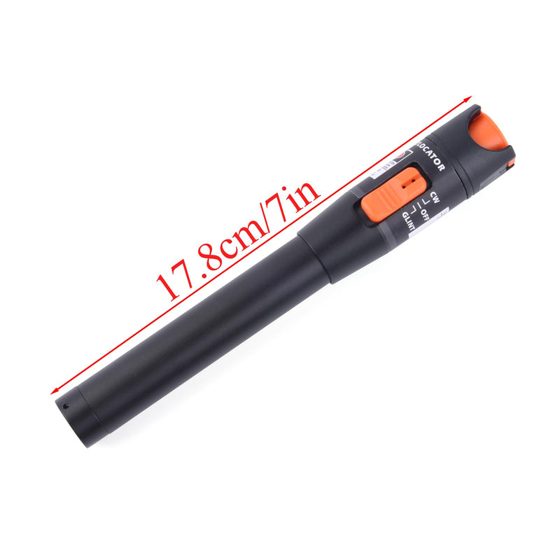 Visual Fault Locator 5KM Fiber Optic Tester Tool Kit VFL Light Pen for Network Cable for SC/FC/ST/LC Connectors (5MW) | Visual Fault Locator, Fiber Optic Tester, Portable Mini Red Fiber Optic Cable Tester