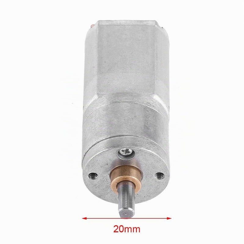Akozon Gear Motor DC 12 V High Torque Turbo Electric Transmission Reduction Motor Outer Diameter 20 mm Total Metal Speed Reduction Gear 15/30/50/100/200 RPM (200 rpm)