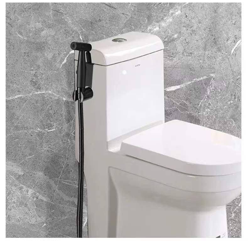 Handheld Bidet Sprayer for Toilet,Bathroom Spray with G1/2,Black | Suitable for personal hygiene cleaning, bathroom cleaning, pet bathing, mop cleaning, etc. Black