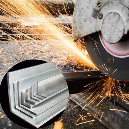 DIYDIYSHOP 16-inch 6061-T6 aluminum angle stock, 2 x 2 x 1/8 inch, 2-piece mill stock set