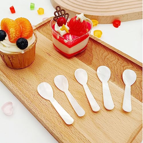 20 Pcs Mother of Pearl Caviar Spoons Set - Shell Spoons for Caviar, Desserts, Coffee, Jam, Ice Cream, Restaurant Serving, Home & Gifts(7.3cm/2.9 Inch,20 Pieces) (Pack of 2) 2.83 (Pack of 2)