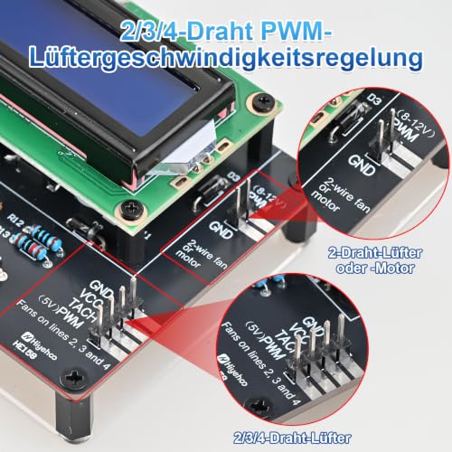 PWM DIY Fan Control 12 V Soldering Kit 2 3 4 Pin Fan with Temperature Sensor Motor Control Speed Control Beginner Electronic Learning Set for Fans, PC Case Fan Aquarium