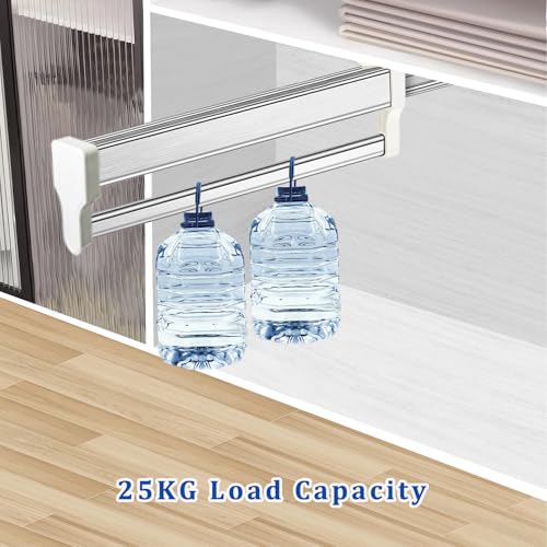 Pull Out Closet Rod, Closet Valet Rod Slide Out, Pants Rack 13.7inch White 347mm/13.7inch