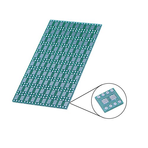 [Australia - AusPower] - JIUWU 50pcs 8 Pin Double Side Prototype PCB Printed Adapter Board SO MSOP TSSOP SOIC SOP8 to DIP8 Green 