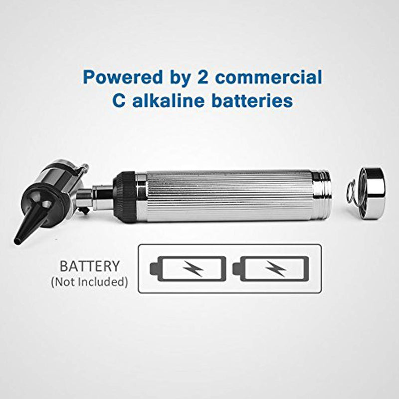 [Australia - AusPower] - Ear Otoscope Kit - 4X Magnifying Ear Scope with Lights Endoscope Diagnostic Medical Instrument Otoscope - 3 Speculum Tips Inspect Ear for Children, Adults, Doctors, Veterinary, Pets Screening 
