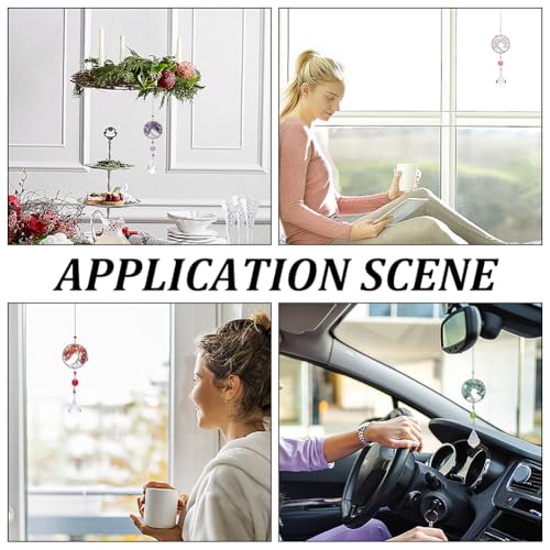 200 Pcs Sun Catcher Crystal DIY Tree of Life Sunshine Catchers Kit for Window Indoors DIY Sun Catchers Making Kits for Wall Hanging Dream Catchers for Car Rainbow Maker Garden Home Decor
