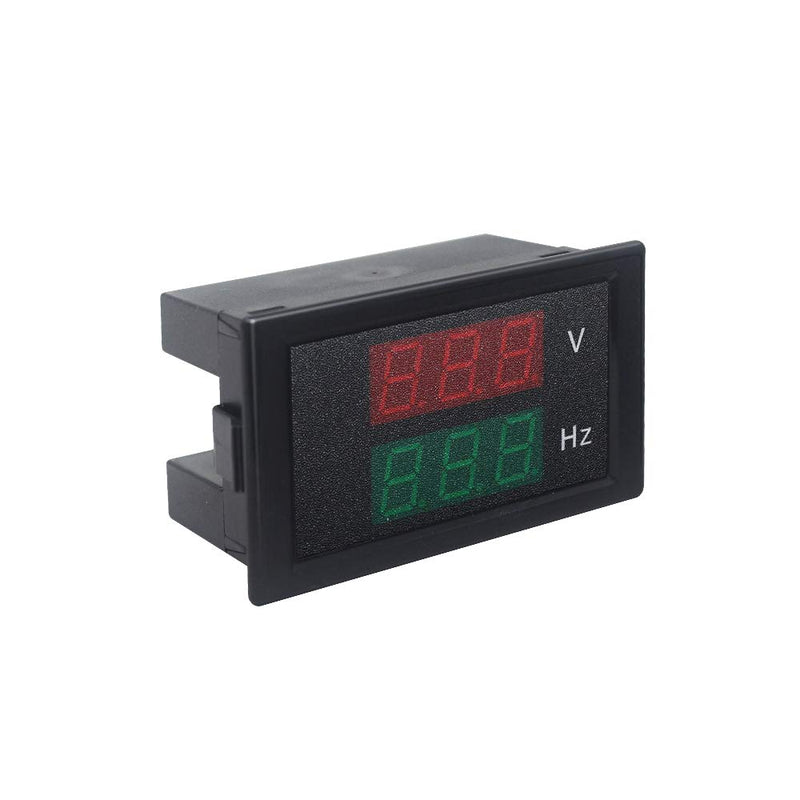 KETOTEK Digital AC Voltmeter Panel Mounting Meter AC80-300V Frequency Counter 45.0-65.0 HZ LED Display Voltage Volt Frequency Meter Tester Gauge V-H