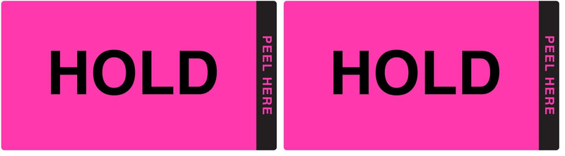 ChromaLabel Fluorescent Pink and Yellow Double Layer Quality Control Label, Imprinted: Hold, Released, 25 per Pack, 2.88 x 3 Inch (Pack of 2) 2" x 3" (Pack of 2)