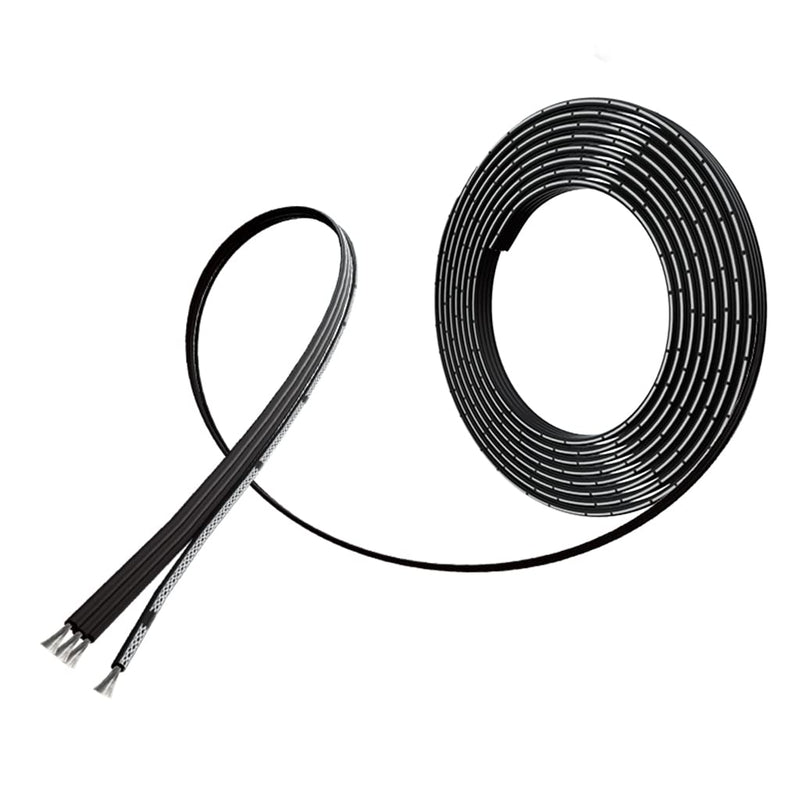 [Australia - AusPower] - BNTECHGO 24 Gauge Silicone Ribbon Cable Flexible 4P Black 50 ft Flat Cable 24 AWG Stranded Tinned Copper Wire 24 gauge Silicone Ribbon Cable 4P 50ft 24 gauge black 4P 50 feet 