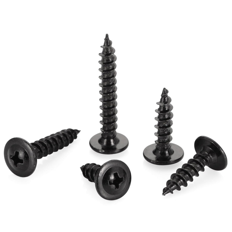 [Australia - AusPower] - #8 x 3/4" Black Truss Head Wood Screws Fast Self Tapping Wafer Head, Alloy Steel, 100 PCS #8 x 3/4" 