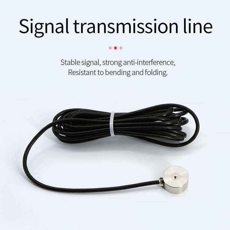 Micro Load Cell,Button Type Scale Weigh Force Pressure Sensor,Diameter Φ20 Mm 12mm Cable with 3m Cable (0-5KG) 0-5KG
