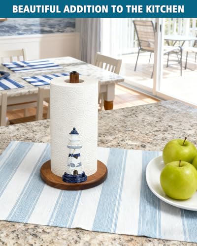 Lighthouse Paper Towel Holder, Nautical Coastal Beach Countertop Decor Lighthouse