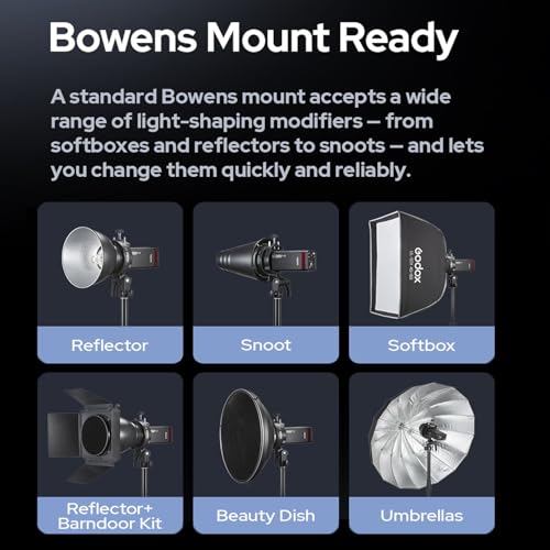 GODOX S3 Speedlite Bowens Mount Flash Holder Bracket for Godox V1 V100 V1Pro V860III TT350 AD100 AD200 AD300 Speedlite Strobe Flashes,S-Type Holder,Precise Tilt Control,S2 Bracket Updated Version
