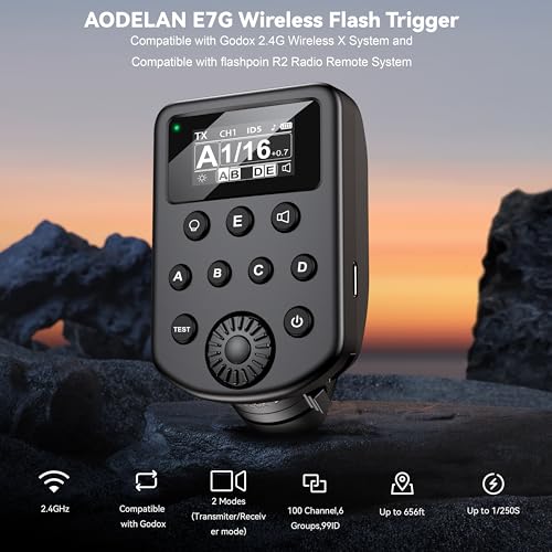 AODELAN Wireless Flash Trigger Transceiver for Godox & Flashpoint Flashes