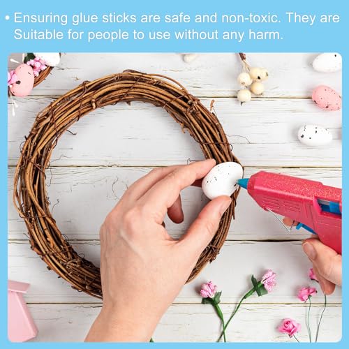 PATIKIL black mini hot glue sticks, 4 x 0.27 inch, 8-piece pack for DIY crafts and repairs