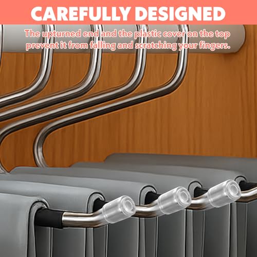 15 Pack Blanket Hangers for Closet, Tablecloth Hangers, Quilt Hanger - Heavy Duty Stainless Steel with Non-Slip Coating (13.5 Inches, Black) 15