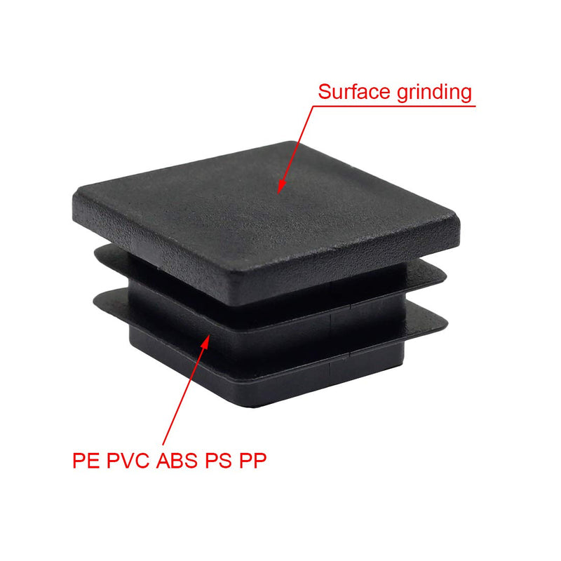 [Australia - AusPower] - 4Pack 100mm (4 Inch) Square Plastic Plug, Square Tubing End Caps, Tubing Post End Cap for Square Tubing/Black Plastic Square Plugs 100x100 4 