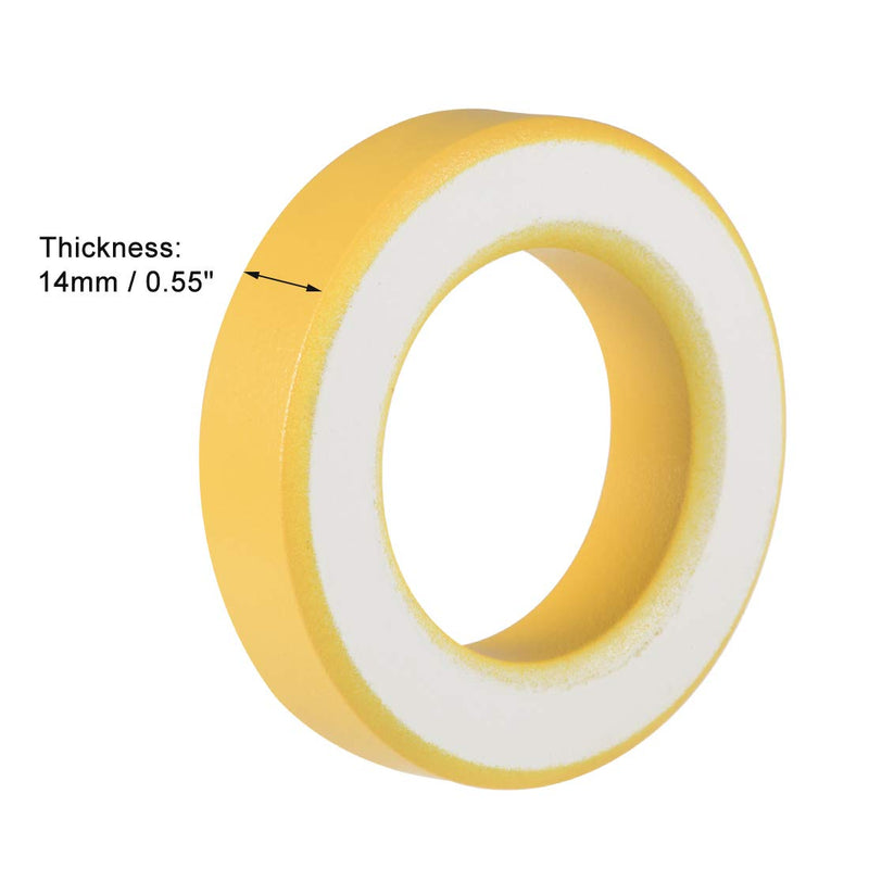 [Australia - AusPower] - sourcing map 2 pieces 35.4 x 57.7 x 14 mm ferrite ring iron powder toroid cores yellow white de 