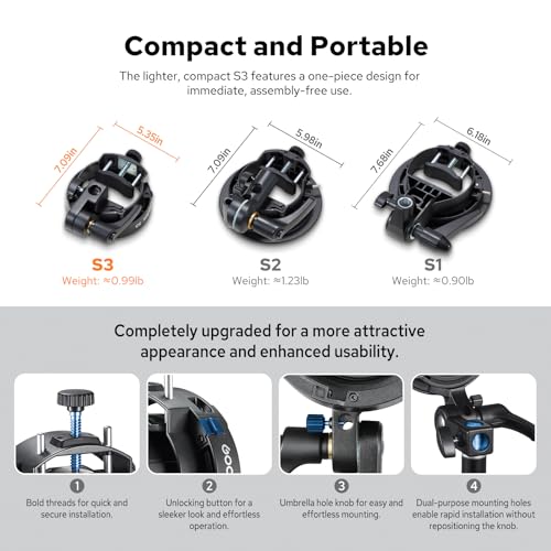 Godox S3 Bowens Mount Flash Bracket for V1 V100 AD100/200/300Pro Flash