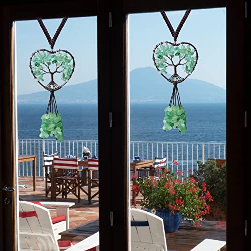 Green Car Accessories Heart Crystal Rearview Mirror Hanging 9 Green