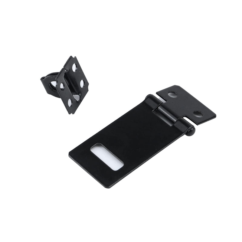 [Australia - AusPower] - 2-Inch Door Locks Hasps Iron Padlock Latch Lock Hardware Black Gate Locks Hasp Latch with Screws Pack of 5 2" 